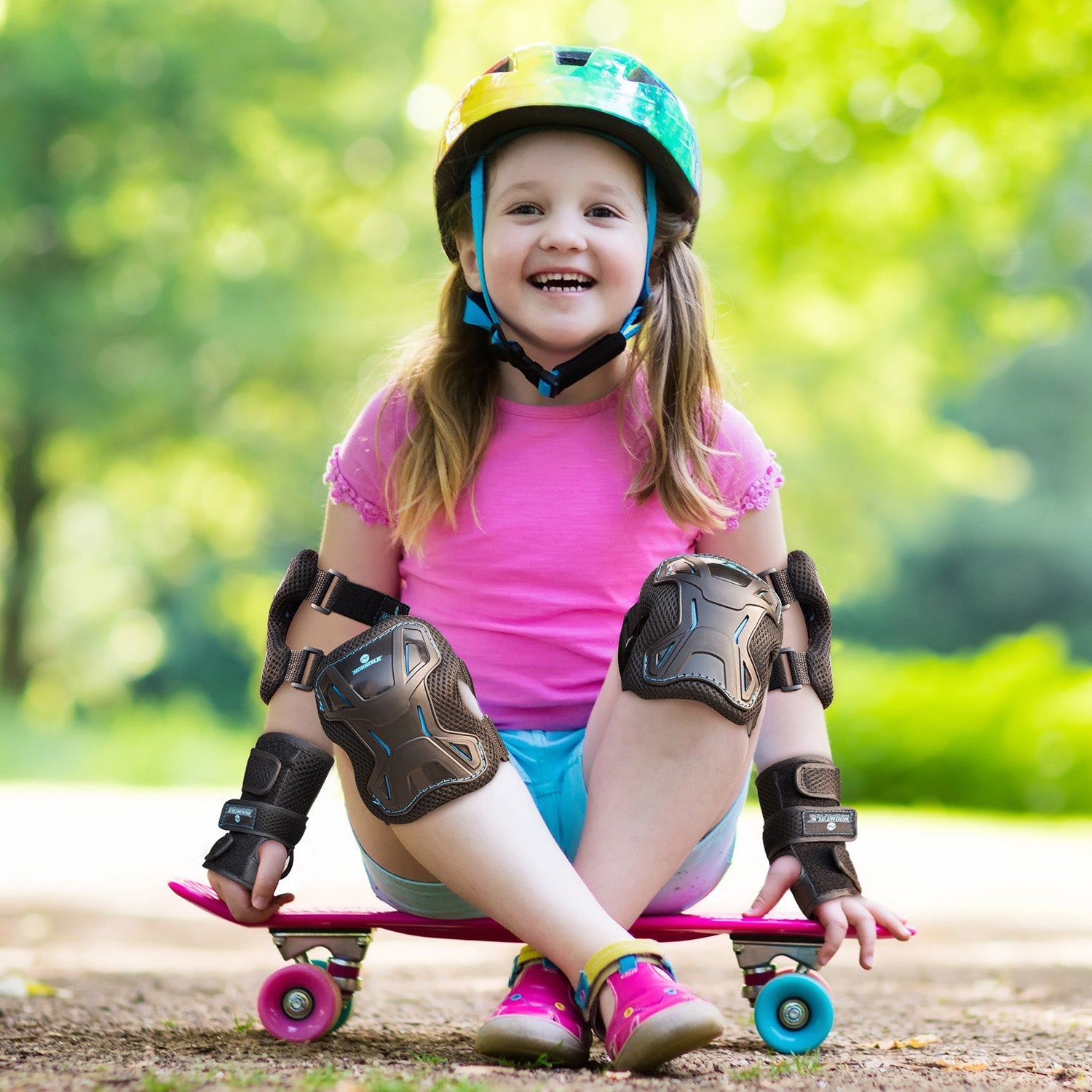 Kids' 2 x 3-Piece Skating Skateboard Scooter Protective Gear 100