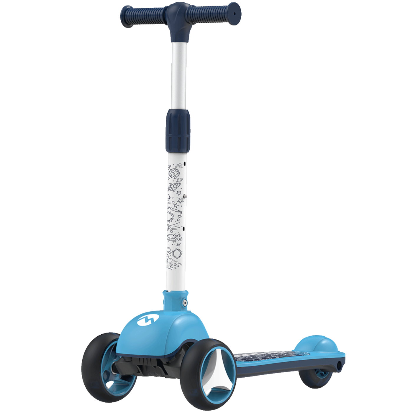 MOUNTALK 3 Wheels Foldable Kids Scooter with Adjustable Heights and LED Wheel