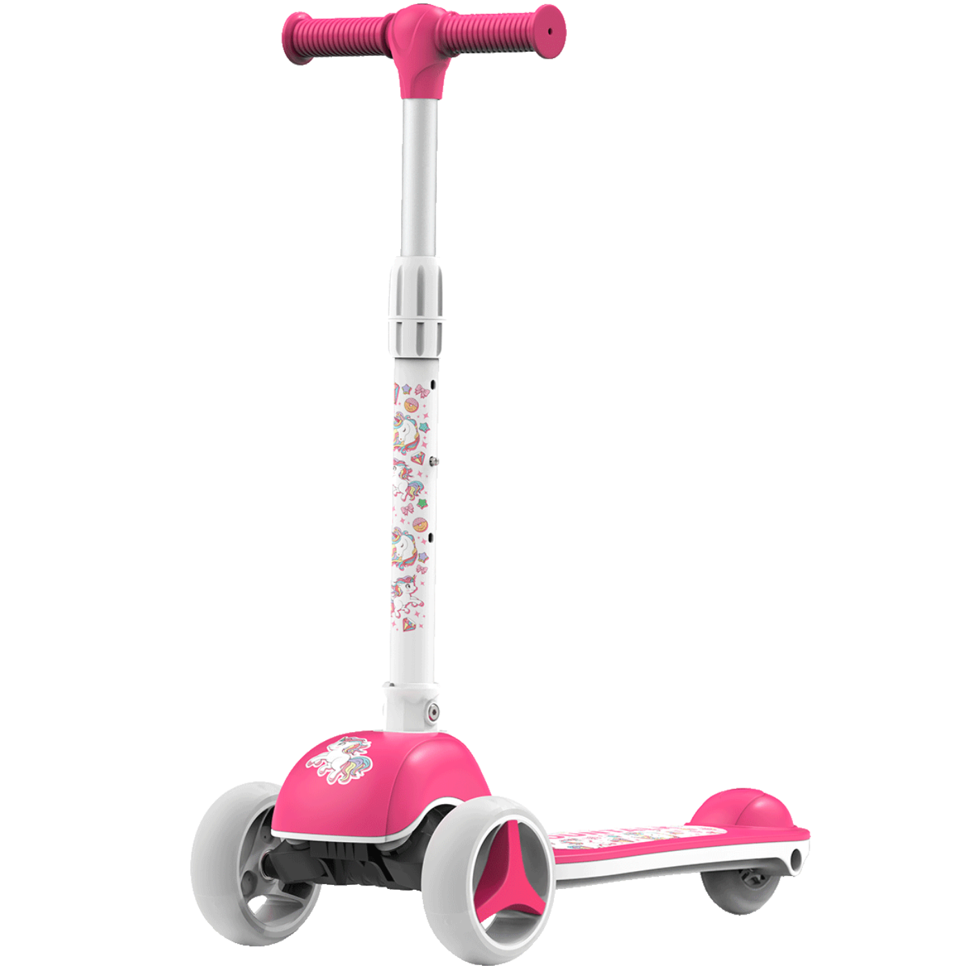 MOUNTALK 3 Wheels Foldable Kids Scooter with Adjustable Heights and LED Wheel