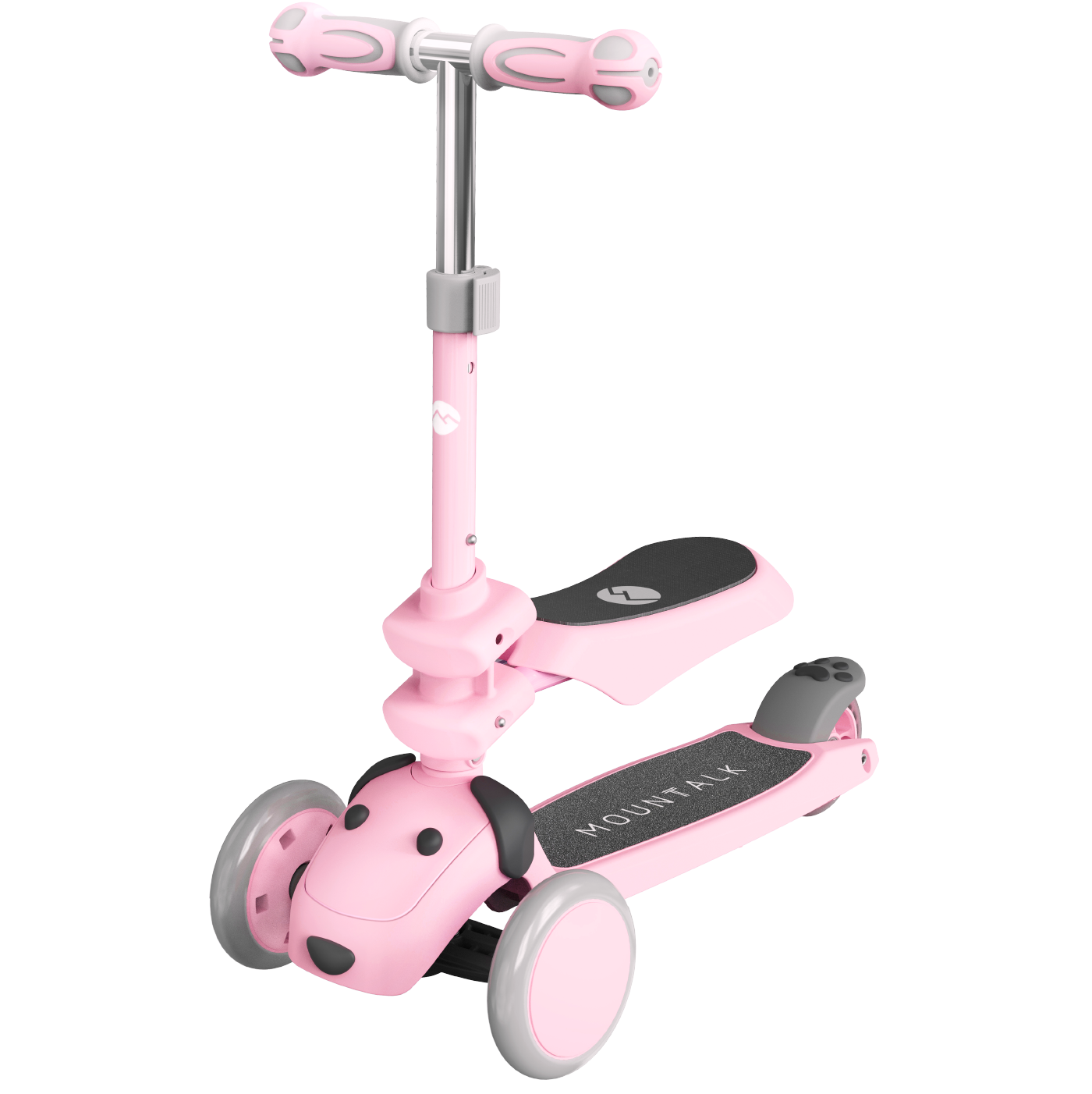 MOUNTALK 3 Wheels Foldable Kids Scooter with Adjustable Heights and LED Wheel