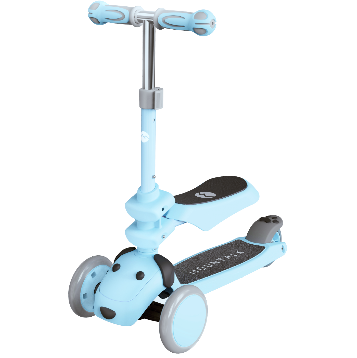 MOUNTALK 3 Wheels Foldable Kids Scooter with Adjustable Heights and LED Wheel