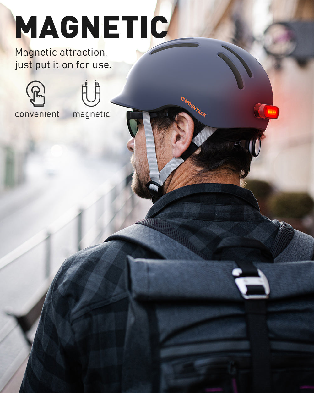 MOUNTALK Bike Helmet Rear Light
