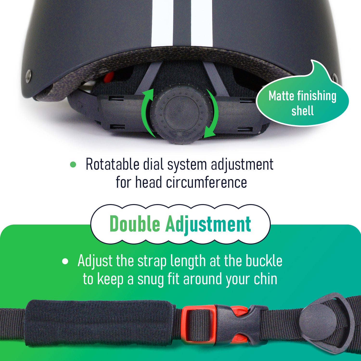 MOUNTALK Adjustable Bike/Skateboard/Skate Helmet,Matte