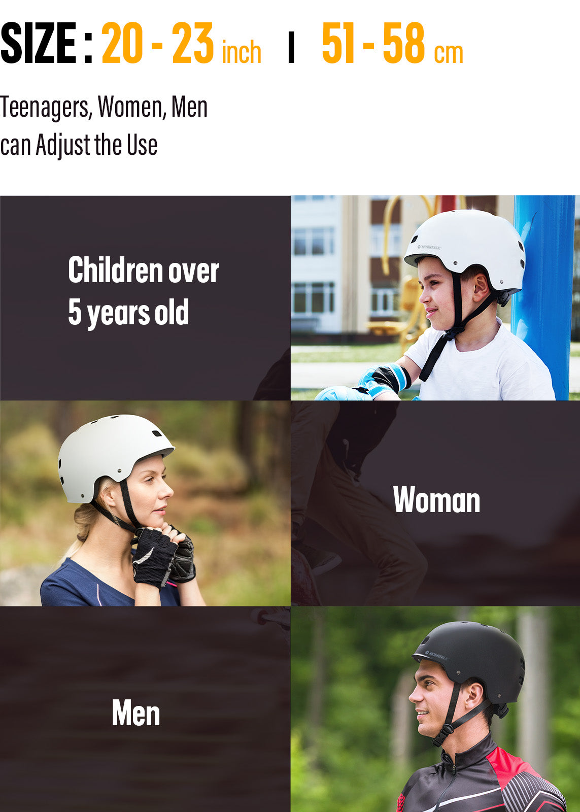 MOUNTALK Bicycle and Skateboard Helmet