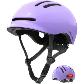 Bike Helmets for Adults with Magnetic Light，Shiny Purle