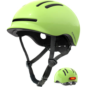 Bike Helmets for Adults with Magnetic Light，Shiny Lime