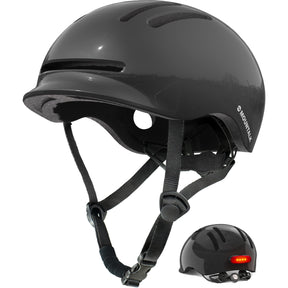 Bike Helmets for Adults with Magnetic Light，Shiny Black