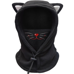 Kids Balaclava Ski Mask, Washable Fleece Winter Hat with Face Cover for Windproof, Cat