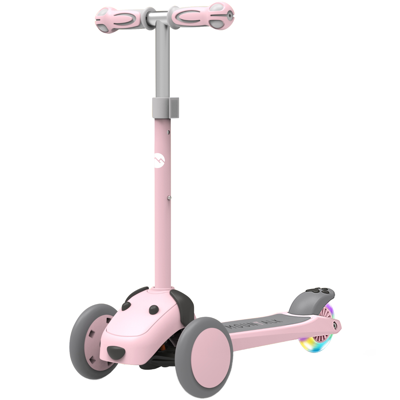 MOUNTALK 3 Wheels Foldable Kids Scooter with Adjustable Heights and LED Wheel