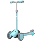 3 Wheels Foldable Kids Scooter with Adjustable Heights and LED Wheel, Dog, Blue