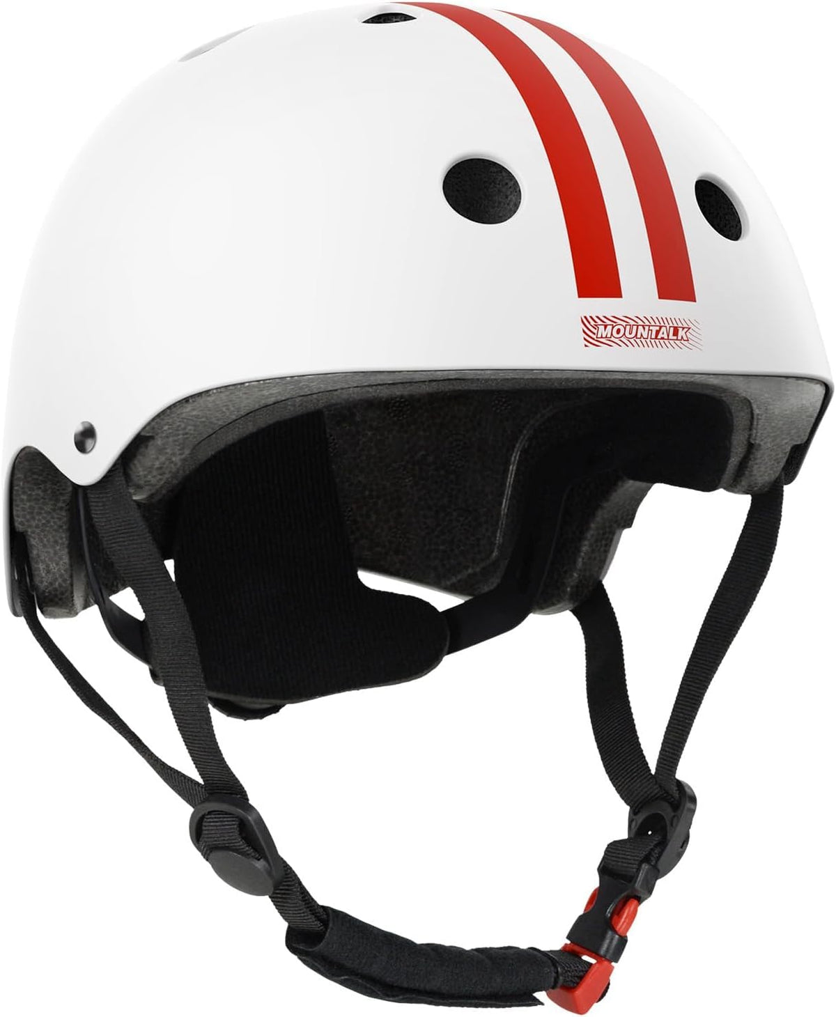MOUNTALK kids bike and skateboard helmet, matte finish – Matte White Red