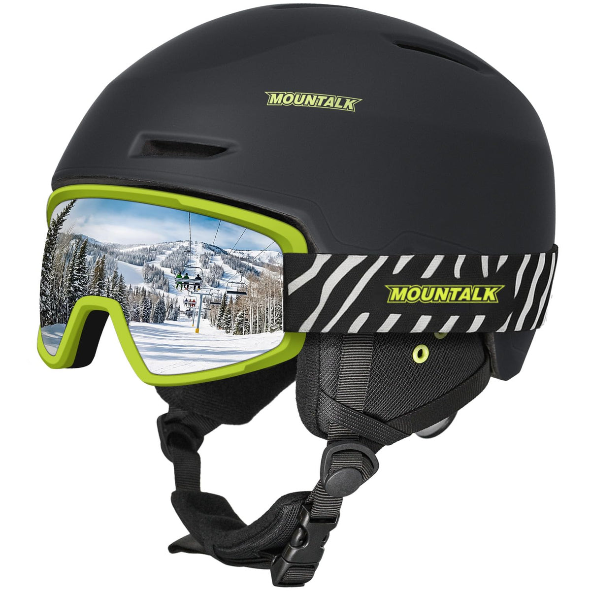 MOUNTALK ski helmet and goggles set